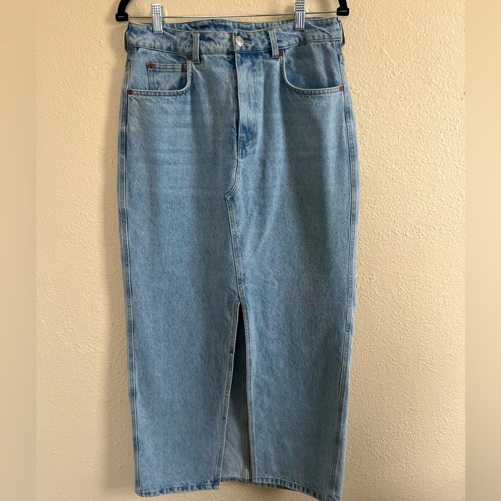 Industry midi denim skirt